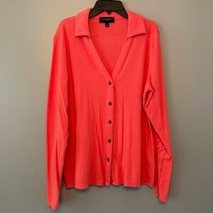 Banana Republic Women's Bright Coral Button-Down Shirt